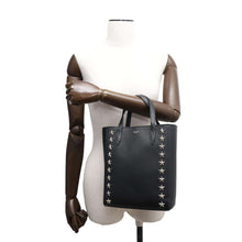 Load image into Gallery viewer, JIMMY CHOO Pegasi StarStudded 2WAYTote Bag Black Leather
