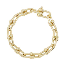 将图像加载到图库查看器中，TIFFANY&amp;Co. Hardware Medium Link Bracelet Size Medium70881683 18K Yellow Gold
