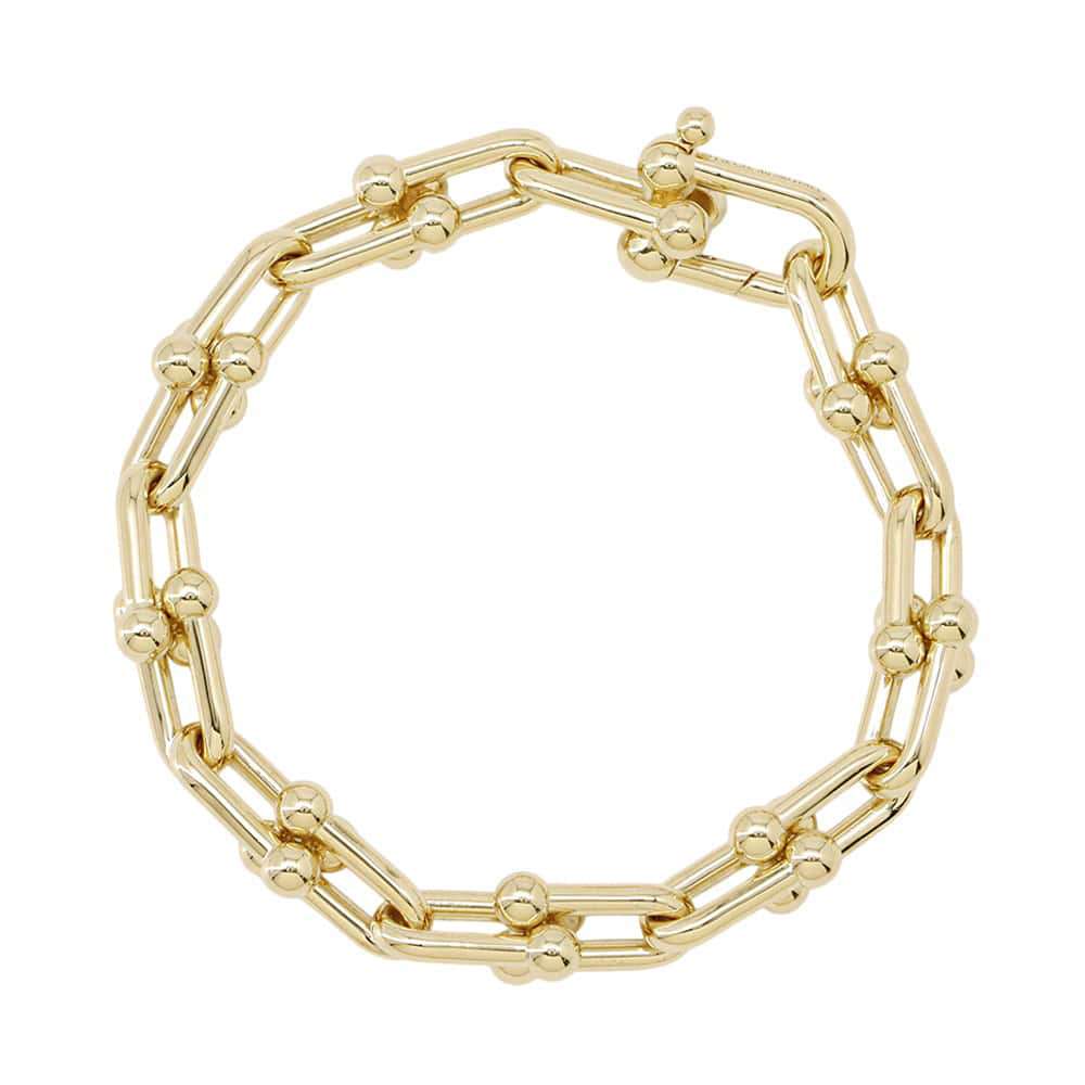 TIFFANY&Co. Hardware Medium Link Bracelet Size Medium70881683 18K Yellow Gold