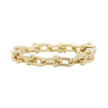 Load image into Gallery viewer, TIFFANY&amp;Co. Hardware Medium Link Bracelet Size Medium70881683 18K Yellow Gold
