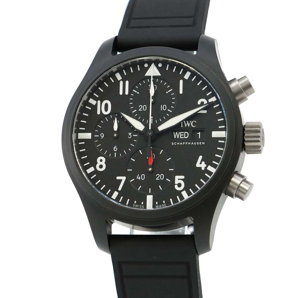 IWC Pilot's Watch Chronograph 41 Top Gun W41.9mm Ceramic Rubber Black DialIW389401