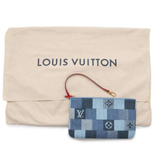 将图像加载到图库查看器中，LOUIS VUITTON Square Patchwork Neverfull Blue/RedM44981 Monogram Denim Size MM
