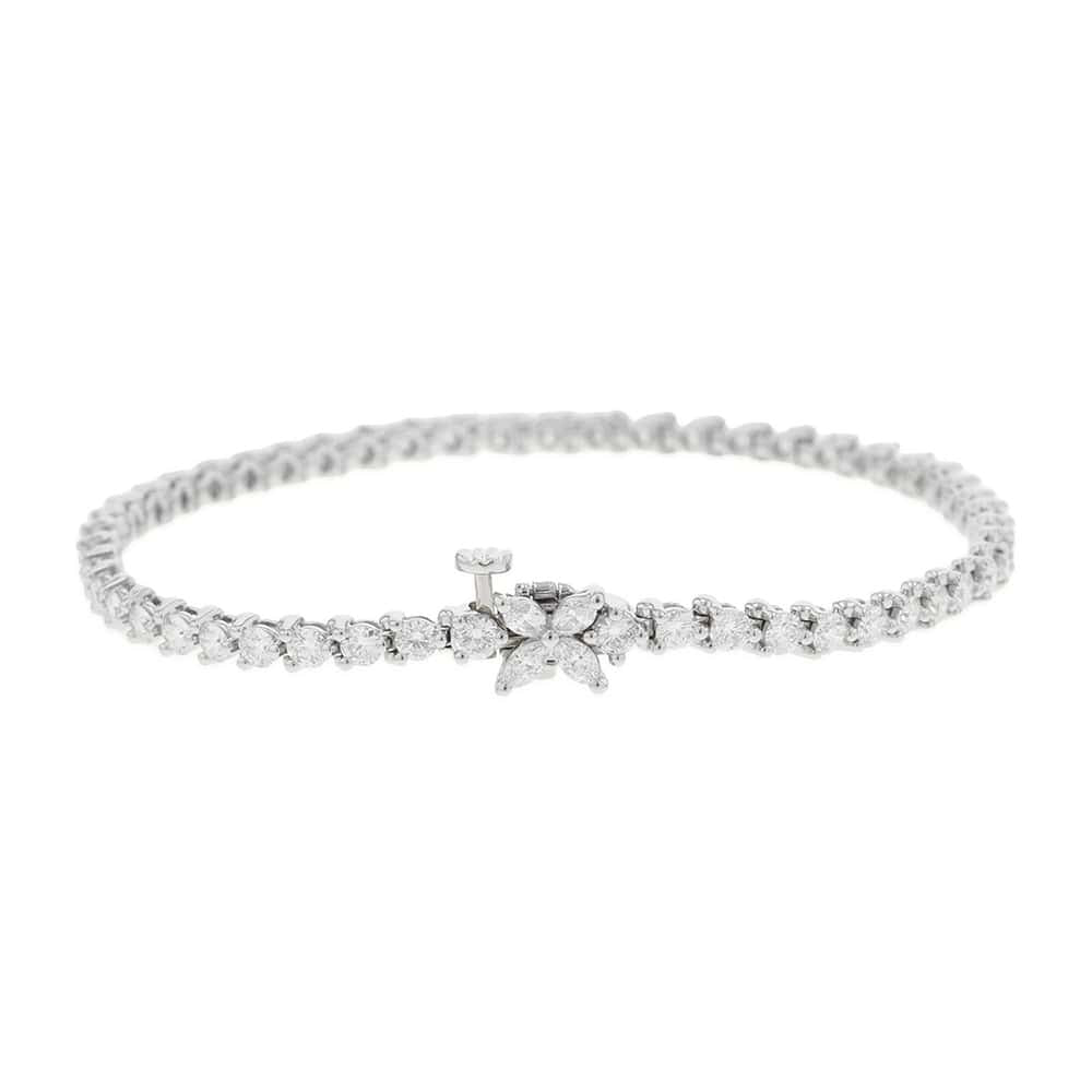 TIFFANY&Co. Victoria Diamond Line Bracelet Pt950