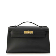 Load image into Gallery viewer, HERMES PochetteKelly Black Swift Leather
