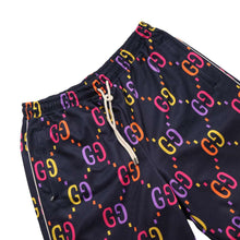 Load image into Gallery viewer, GUCCI Jumbo GG technical jersey shorts Size XL Navy/Multicolor701630 Polyester55% Cotton45%
