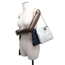 将图像加载到图库查看器中，LOUIS VUITTON Maxi Multi-Pochette Accessoires Navy/SilverM21057 Recycled MetallicNylon
