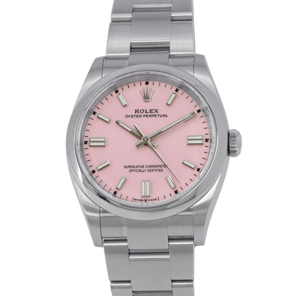 ROLEX Oyster Perpetual 36 W36mm Stainless Steel Candy pink Dial126000