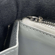 将图像加载到图库查看器中，BALENCIAGA Crash Continental Wallet Zip Around Long Cloth Silver766447 Calf Leather
