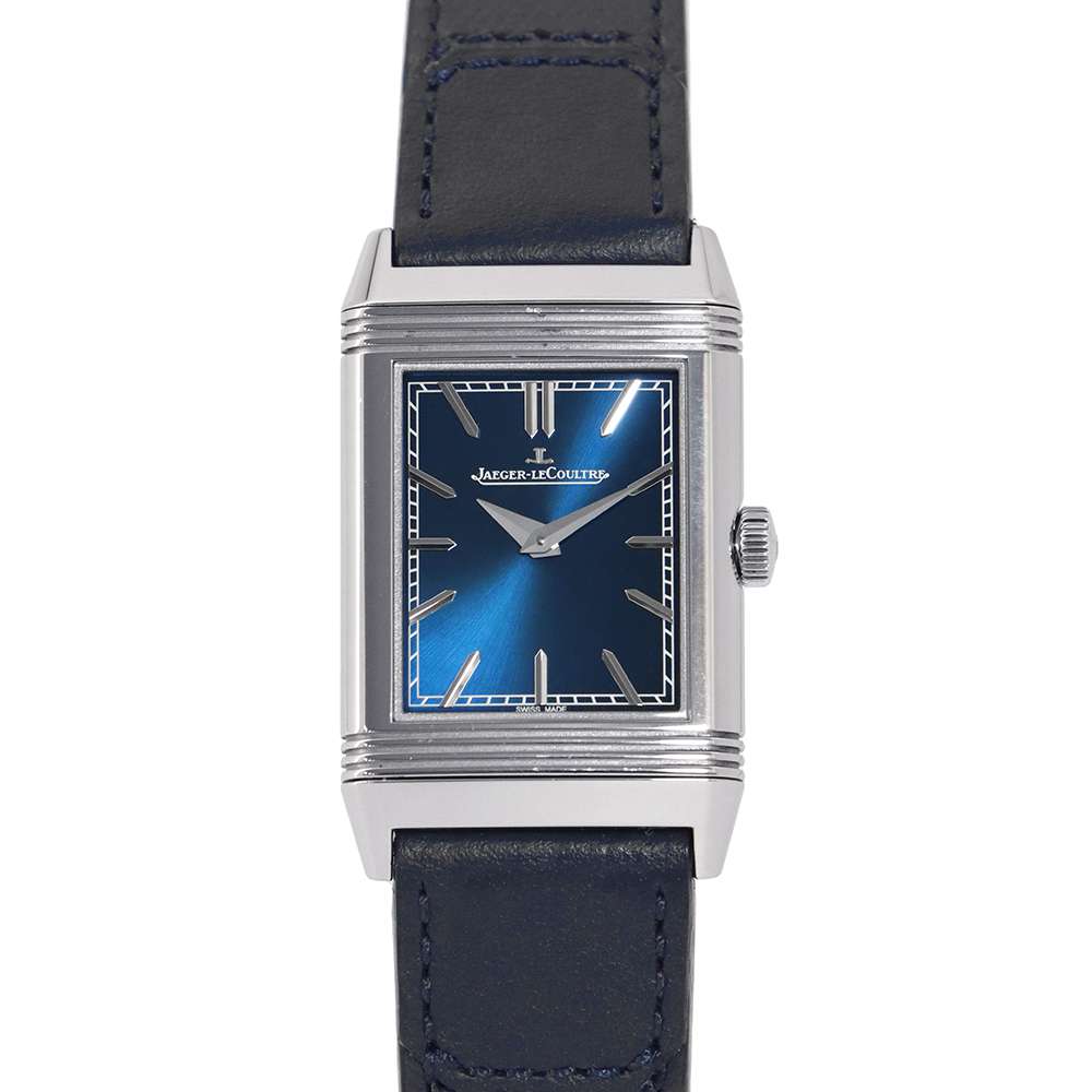 JAEGER-LE COULTRE Reverso Tribute Monoface W24.4mm×H40.1mm Stainless Steel Leather Blue DialQ716848J