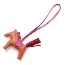 Load image into Gallery viewer, HERMES Rodeo PM Bag Charm Gold/Rose Purple/Ruby Lambskin Size PM
