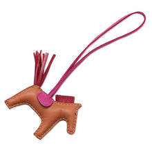 Load image into Gallery viewer, HERMES Rodeo PM Bag Charm Gold/Rose Purple/Ruby Lambskin Size PM
