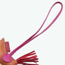 Load image into Gallery viewer, HERMES Rodeo PM Bag Charm Gold/Rose Purple/Ruby Lambskin Size PM
