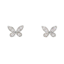 Load image into Gallery viewer, GRAFF Pave Butterfly Diamond Petit Stud EarringsRGE1563 18K White Gold
