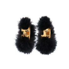 Load image into Gallery viewer, HERMES Earrings 《Olympe/Fauve Le Circus》 BlackH100055F 01 Metal Feather
