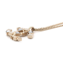 Load image into Gallery viewer, CHANEL CC Logo Necklace Champagne GoldABC817 Metal strass
