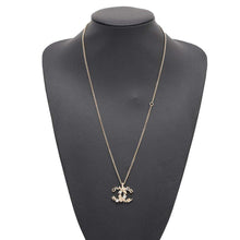 将图像加载到图库查看器中，CHANEL CC Logo Necklace Champagne GoldABC817 Metal strass
