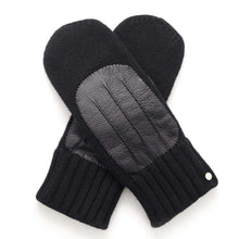 将图像加载到图库查看器中，HERMES Gloves [Dinan] Size L Black Cashmere Leather
