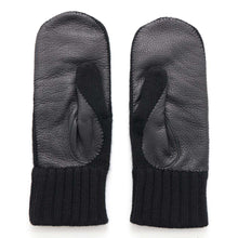 将图像加载到图库查看器中，HERMES Gloves [Dinan] Size L Black Cashmere Leather
