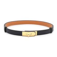 将图像加载到图库查看器中，HERMES Kelly belt Black Epsom
