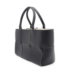 将图像加载到图库查看器中，Bottega Veneta Arco Tote Bag Black/White652867 Calf Leather Size Small
