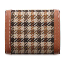 Load image into Gallery viewer, CELINE Small flap wallet Triomphe Brown/Dark Brown10D782GEB.14ML Tartan Textile/Calf Leather
