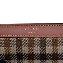 Load image into Gallery viewer, CELINE Small flap wallet Triomphe Brown/Dark Brown10D782GEB.14ML Tartan Textile/Calf Leather
