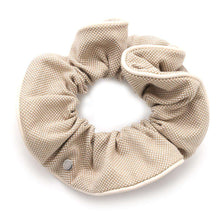 将图像加载到图库查看器中，HERMES Scrunchie &quot;Claudia&quot; Plan Air Deser/Nata Cotton98% Polyurethane2%
