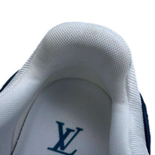 将图像加载到图库查看器中，LOUIS VUITTON LV Trainer Line Sneakers Marine1AAV8P Leather Monogram Denim Size 3
