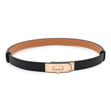 将图像加载到图库查看器中，HERMES Kelly belt Black Epsom
