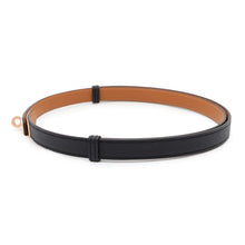 将图像加载到图库查看器中，HERMES Kelly belt Black Epsom
