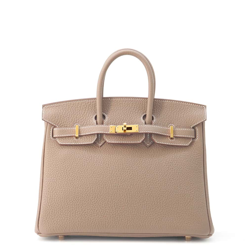 HERMES Birkin Etoupe Togo Leather Size 25