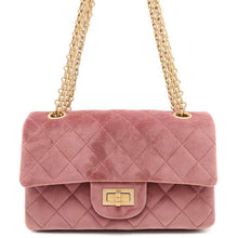 将图像加载到图库查看器中，CHANEL 2.55 ChainShoulder Bag PinkAS0874 Velvet Size Mini
