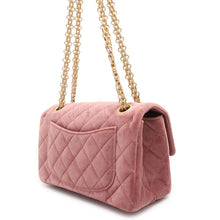 将图像加载到图库查看器中，CHANEL 2.55 ChainShoulder Bag PinkAS0874 Velvet Size Mini
