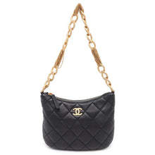 Load image into Gallery viewer, CHANEL Matelasse Hobo Shoulder Bag BlackAS4220 Lambskin
