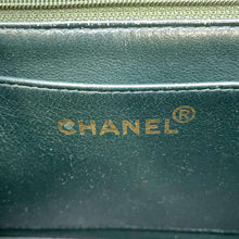 将图像加载到图库查看器中，CHANEL Diana ChainShoulder Green Velour
