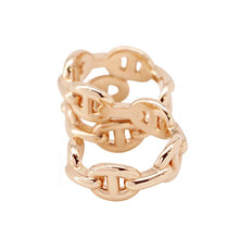 Load image into Gallery viewer, HERMES Chaine d&#39;Ancre Double Ring Size 50/#10H221611B 18K Pink Gold
