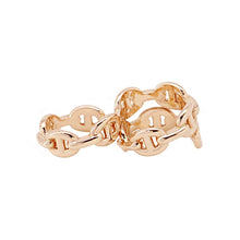 将图像加载到图库查看器中，HERMES Chaine d&#39;Ancre Double Ring Size 50/#10H221611B 18K Pink Gold
