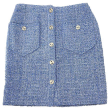 将图像加载到图库查看器中，CHANEL Setup Skirt Size 36 BlueP76683 Polyester52% Cotton35% Polyamide7% Acryl6%
