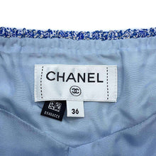 将图像加载到图库查看器中，CHANEL Setup Skirt Size 36 BlueP76683 Polyester52% Cotton35% Polyamide7% Acryl6%
