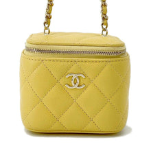 将图像加载到图库查看器中，CHANEL Vanity ChainShoulder Bag YellowAP2624 Caviar Leather Size Mini
