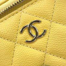 Load image into Gallery viewer, CHANEL Vanity ChainShoulder Bag YellowAP2624 Caviar Leather Size Mini
