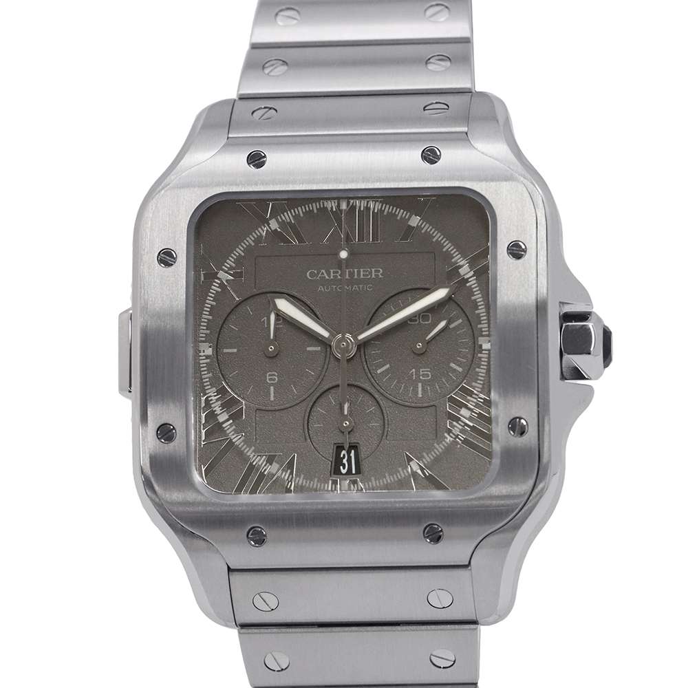 CARTIER Santos de Cartier Watch Japan Limited Edition 220 pieces W43.3mm Stainless Steel Gray DialWSSA0078