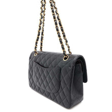 Load image into Gallery viewer, CHANEL Matelasse Double Flap ChainShoulder Bag BlackA01112 Caviar Leather Size 25
