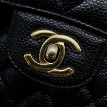 Load image into Gallery viewer, CHANEL Matelasse Double Flap ChainShoulder Bag BlackA01112 Caviar Leather Size 25
