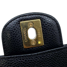 Load image into Gallery viewer, CHANEL Matelasse Double Flap ChainShoulder Bag BlackA01112 Caviar Leather Size 25
