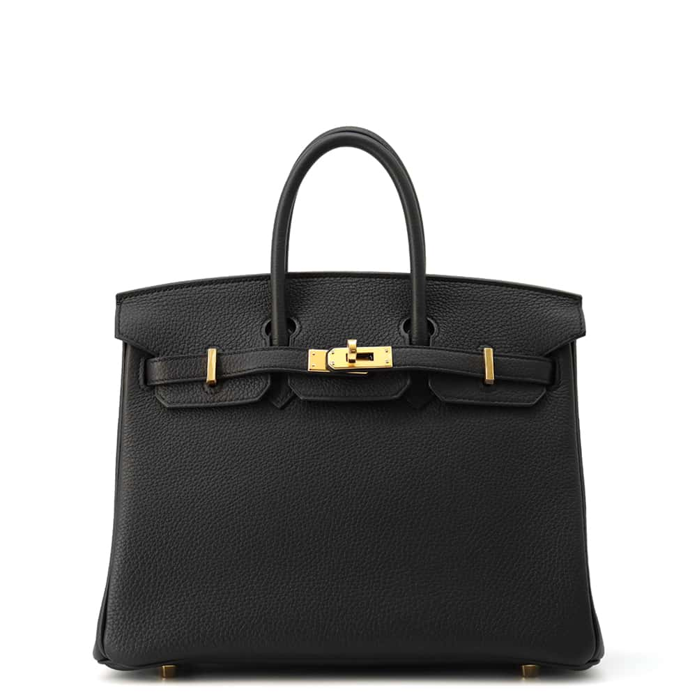 HERMES Birkin Black Togo Leather Size 25