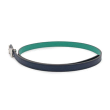 Load image into Gallery viewer, HERMES Belt Size 70 Blue Malt/Vert Jade Swift Leather Epsom
