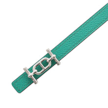 Load image into Gallery viewer, HERMES Belt Size 70 Blue Malt/Vert Jade Swift Leather Epsom
