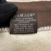 将图像加载到图库查看器中，HERMES Scarf《Sangle a Boucle》 Brown/Ivoire Cashmere100%
