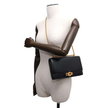 Load image into Gallery viewer, HERMES Ring Do Shoulder Bag Black Box Calf Leather
